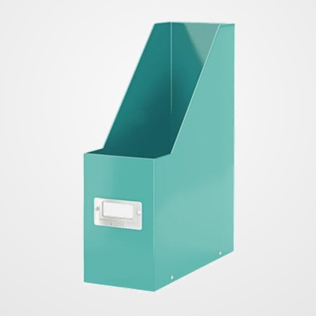 REVISTERO CARTON LEITZ CLICK&STORE forrado A4 100mm PLEGABLE TURQUESA