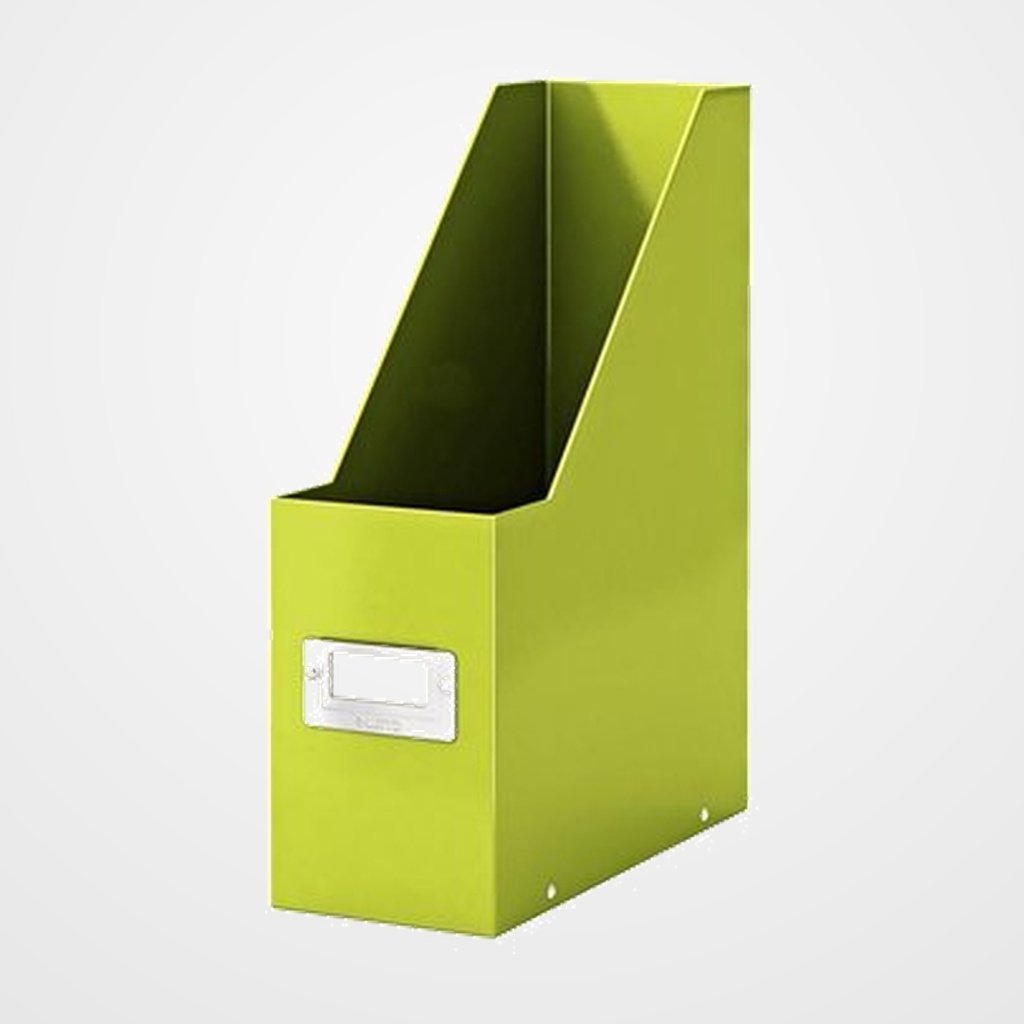 REVISTERO CARTON LEITZ CLICK&STORE forrado A4 100mm PLEGABLE VERDE