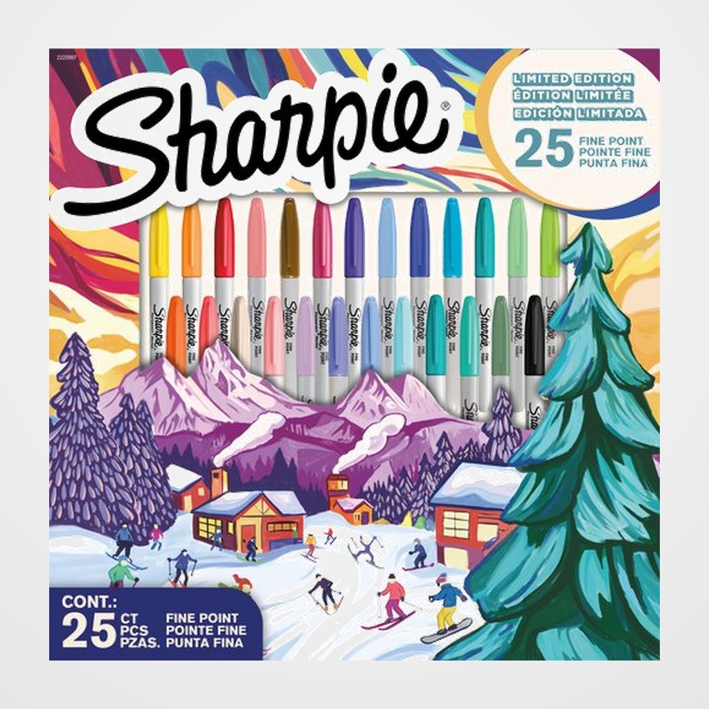 ROTULADOR PERMANENTE SHARPIE FINE SURTIDO SPECIAL EDITION BOX de 25