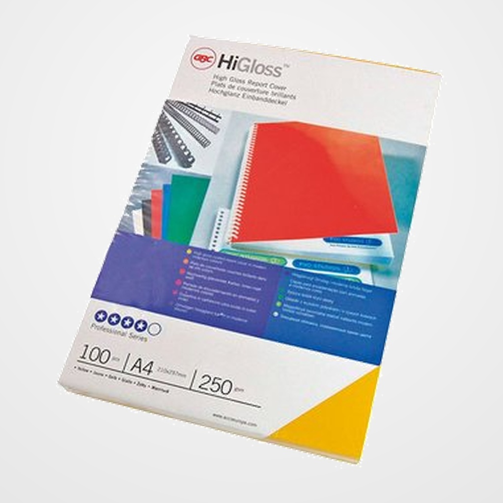 [18103386] TAPA de ENCUADERNAR GBC CARTON CHROMO A4 250 g BLANCO CAJA de 100