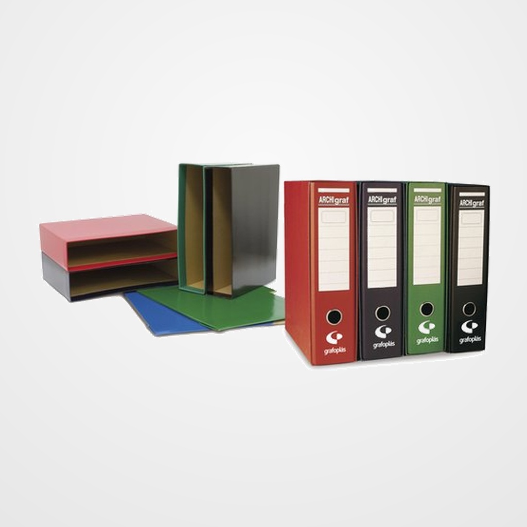 ARCHIVADOR palanca GRAFOPLAS ARCHIGRAF con RADO Fº 75mm VERDE OSCURO