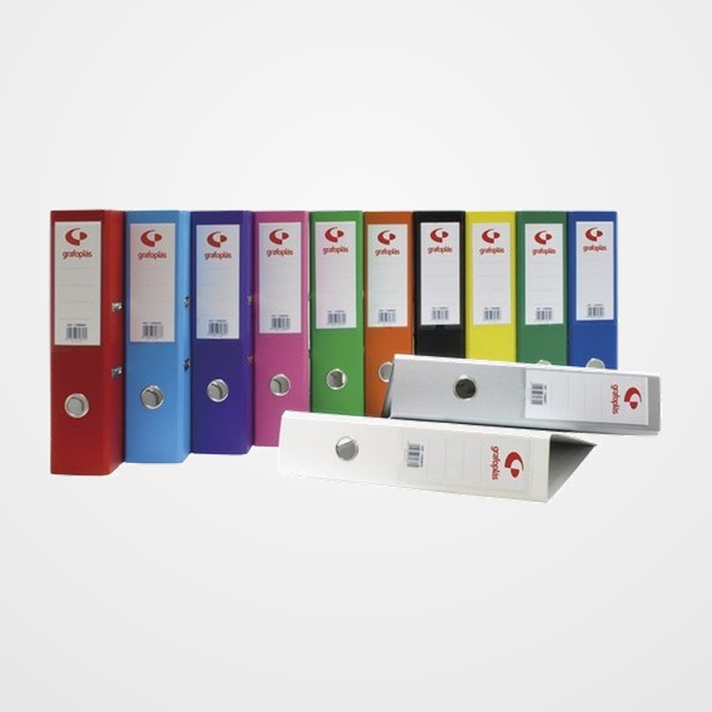 ARCHIVADOR palanca GRAFOPLAS GRAFCOLOR 2mm con RADO A4 75mm AZUL