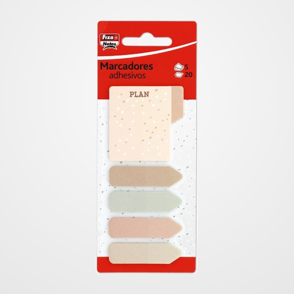 [26901604] BANDERITAS ADHESIVAS FIXO NOTES PLAN SURTIDO PACK de 5