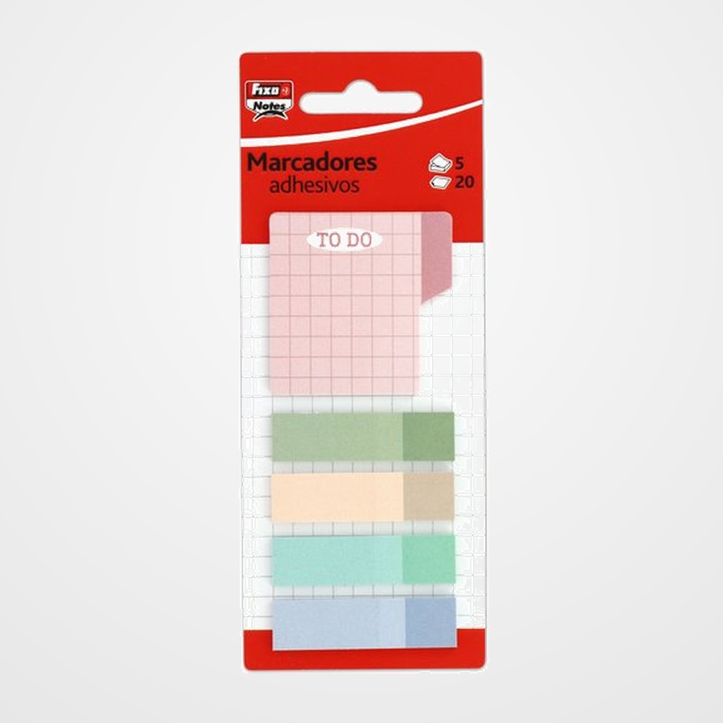 BANDERITAS ADHESIVAS FIXO NOTES TODO SURTIDO PACK de 5