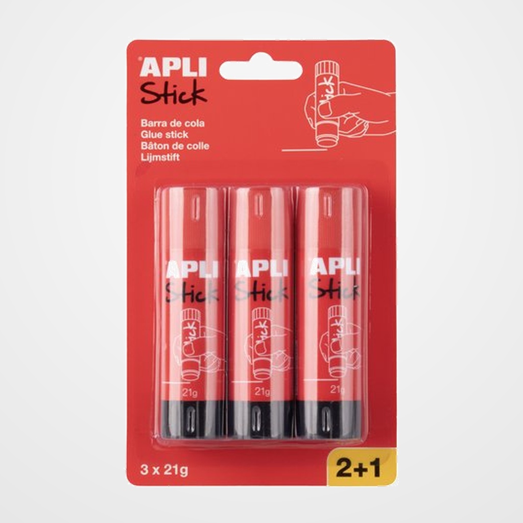 [23101558] BARRA de PEGAMENTO APLI 21g MEDIANA PAQUETE de 3