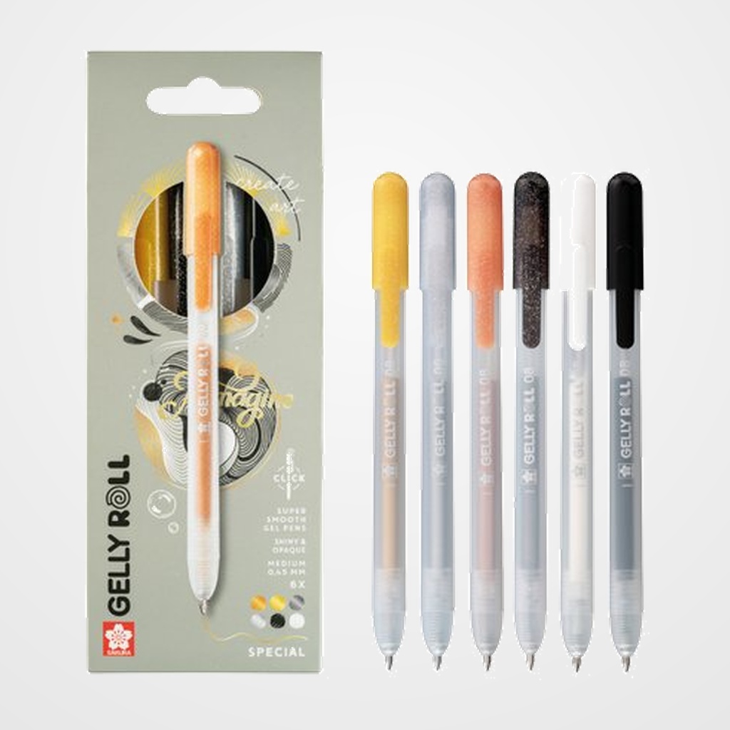 BOLIGRAFO SAKURA GELLY ROLL ESTUCHE de 6