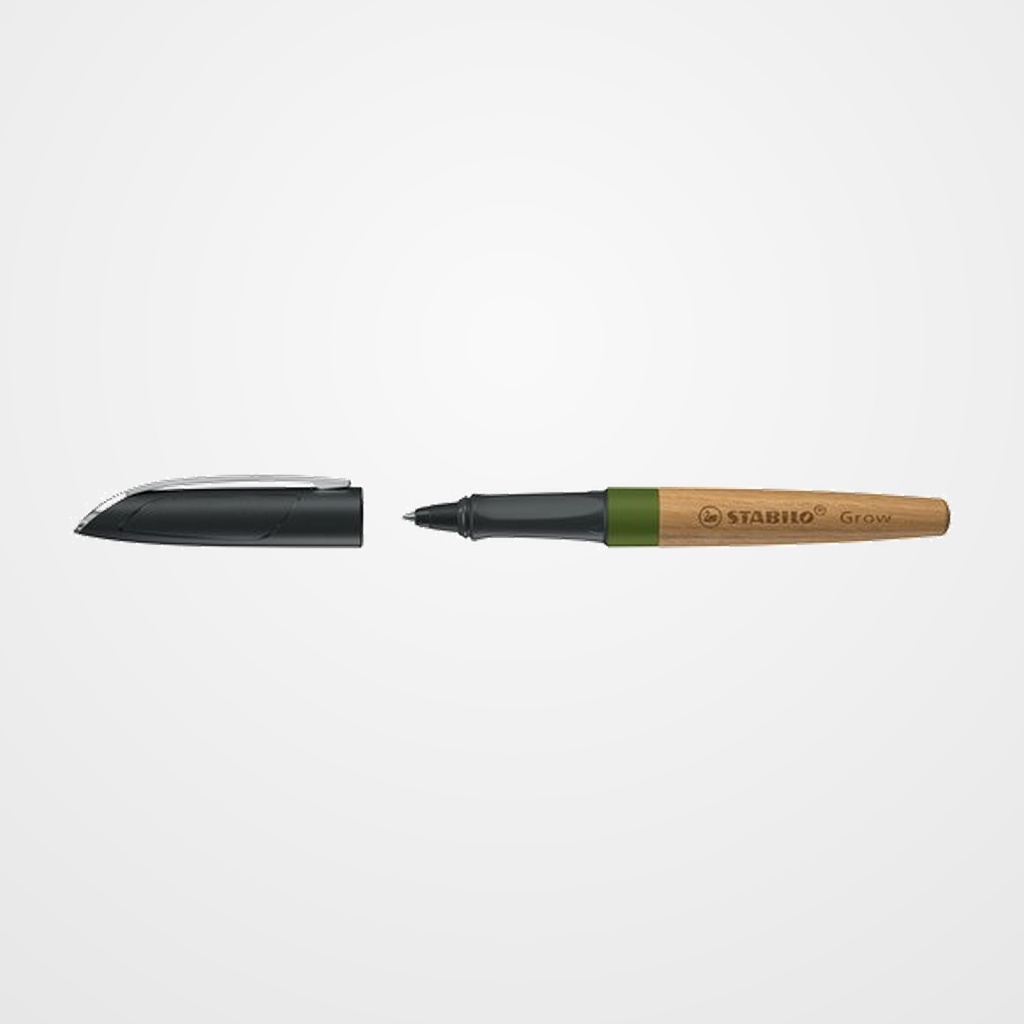 BOLIGRAFO STABILO GROW 0,5 VERDE MUSGO/ROBLE (tinta azul)