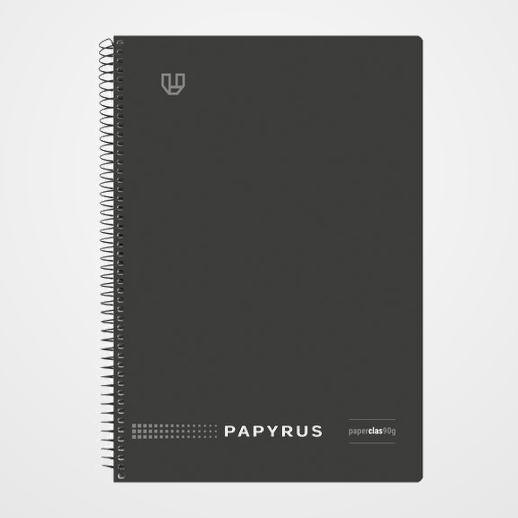 BLOC PAPYRUS UNICLASIC tapa PP Fº 80h HORIZONTAL 90g NEGRO