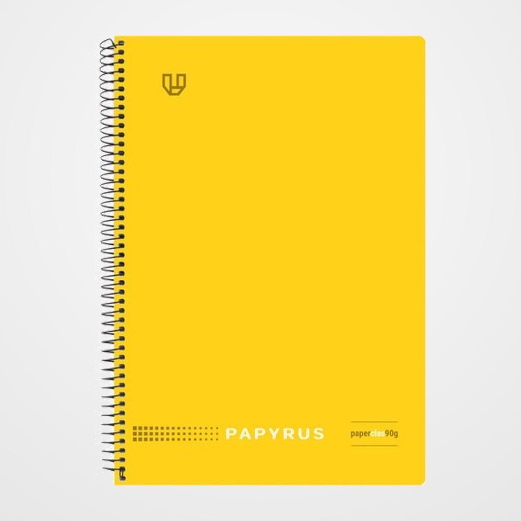 BLOC PAPYRUS UNICLASIC tapa PP Fº 80h LISO 90g AMARILLO