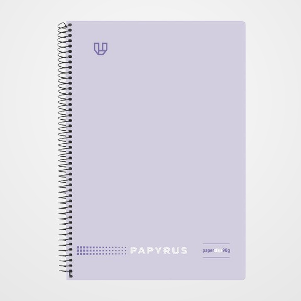 BLOC PAPYRUS UNICLASIC tapa PP Fº 80h LISO 90g LAVANDA SOFT