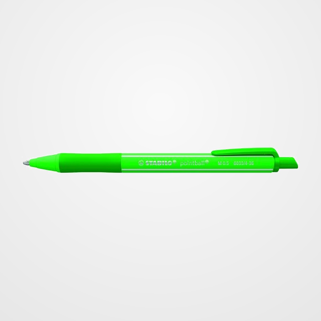 BOLIGRAFO STABILO RETRACTIL POINTBALL COLORFUL VERDE MENTA