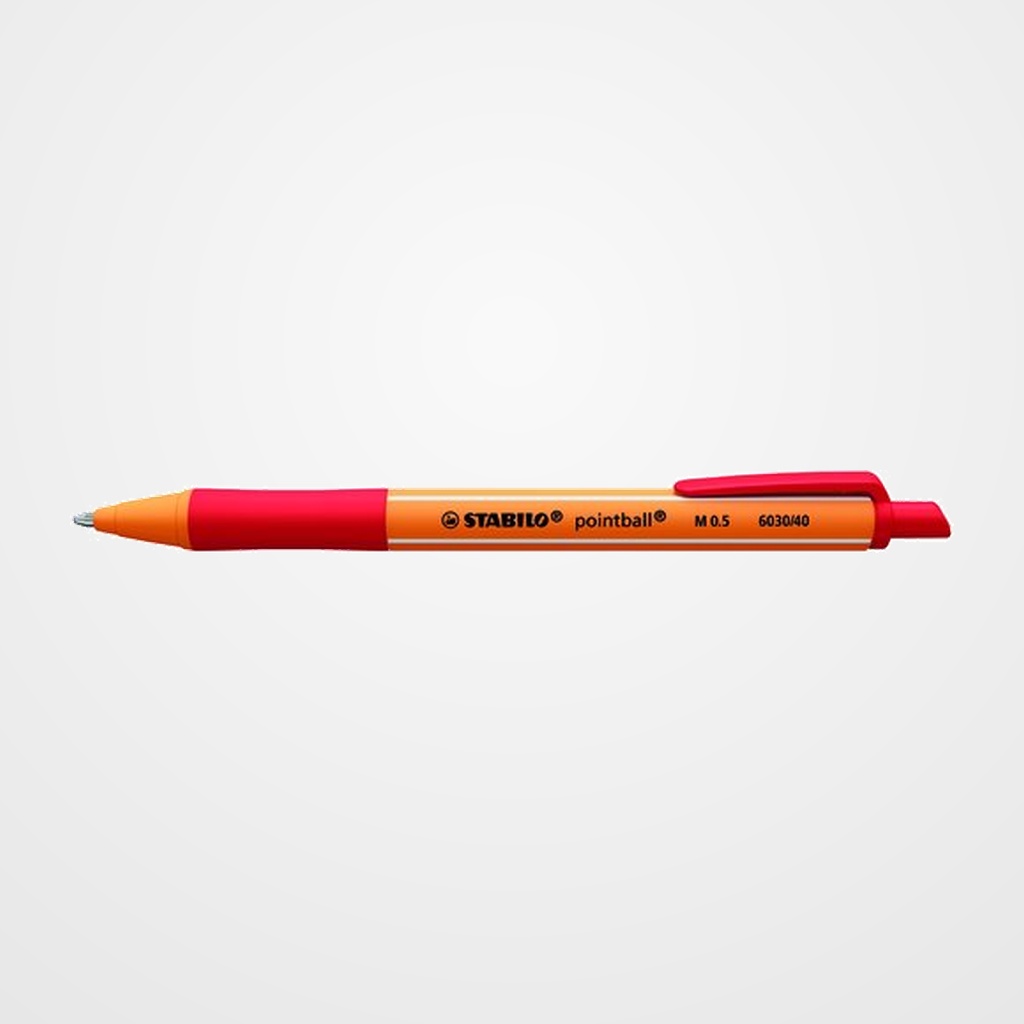 BOLIGRAFO STABILO RETRACTIL POINTBALL ROJO