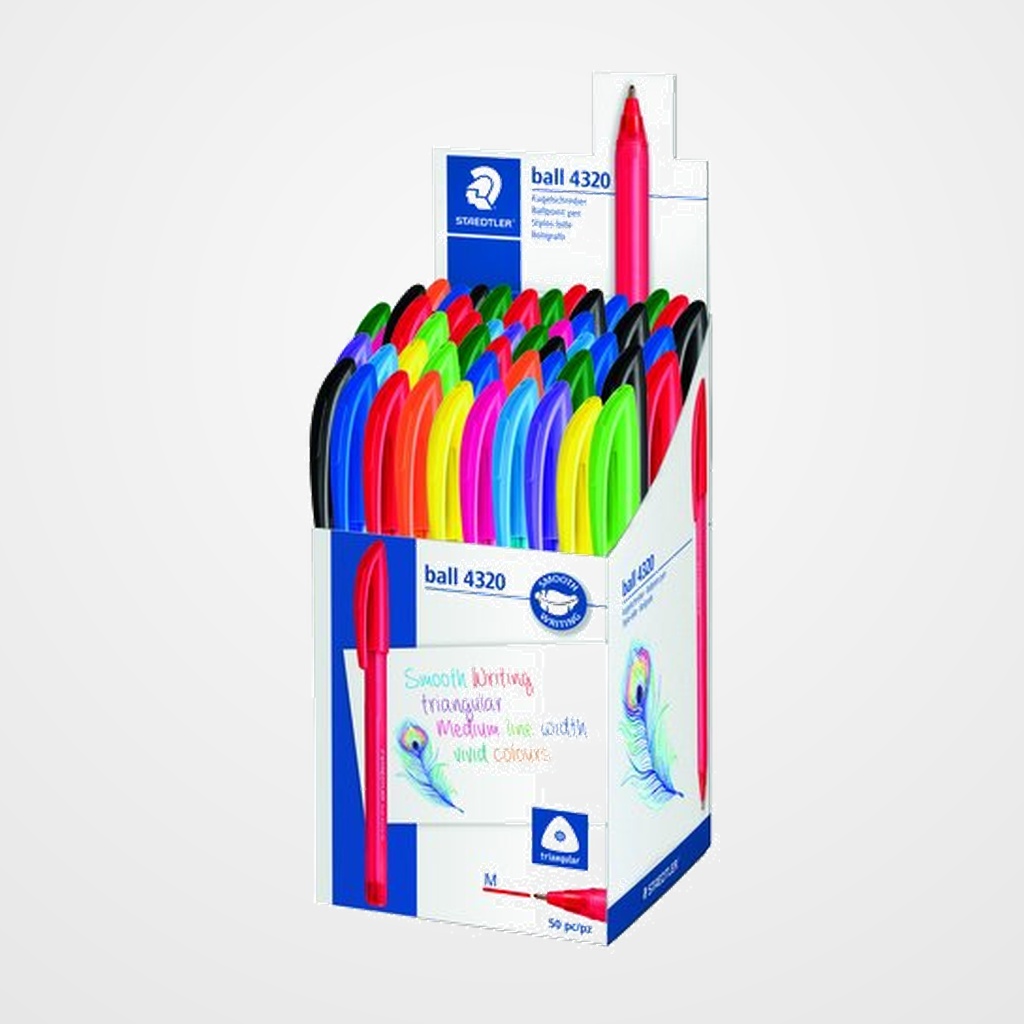 BOLIGRAFO STAEDTLER 4320 MEDIO ESTUCHE de 50