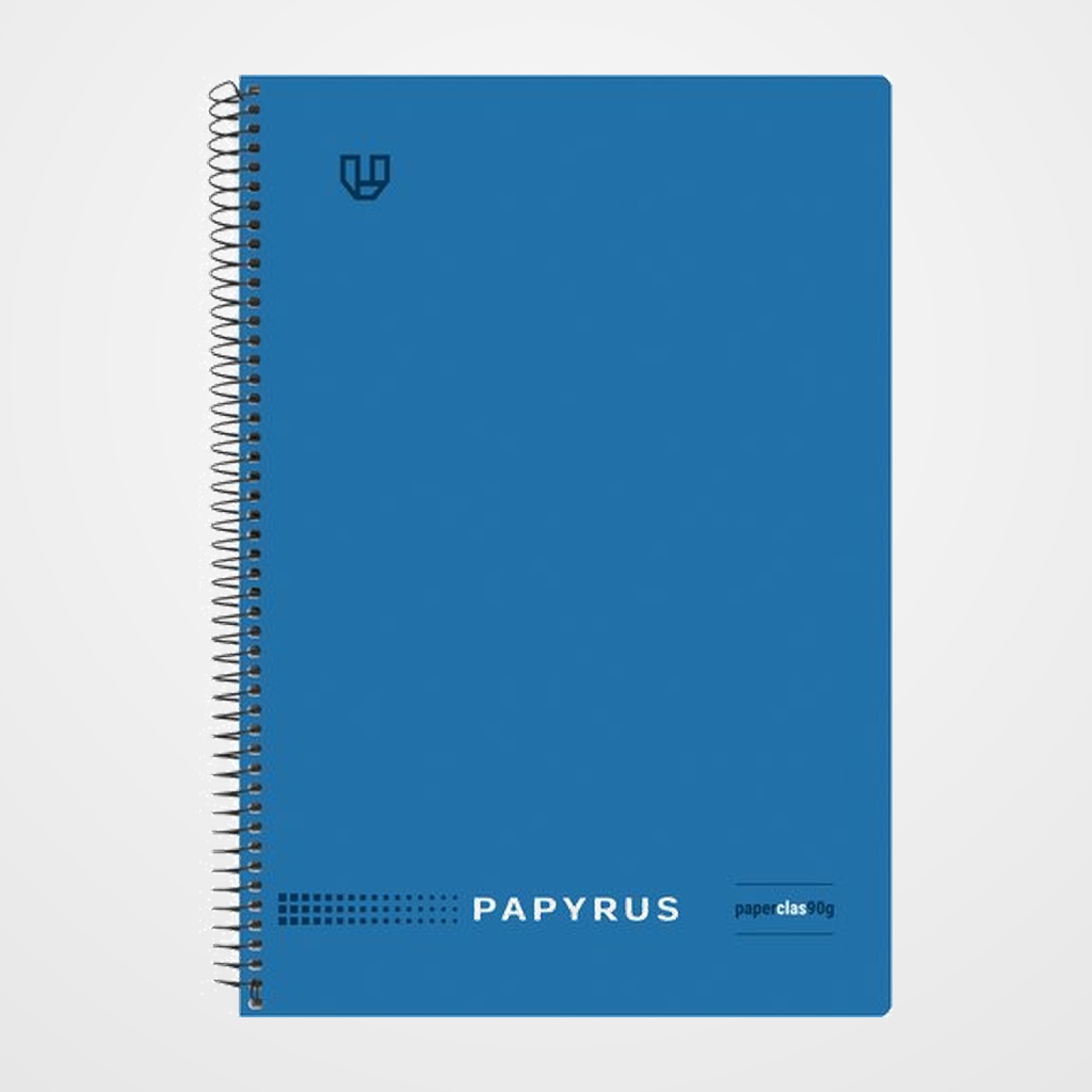 BLOC PAPYRUS UNICLASIC tapa PP 4º 80h LISO AZUL OSCURO