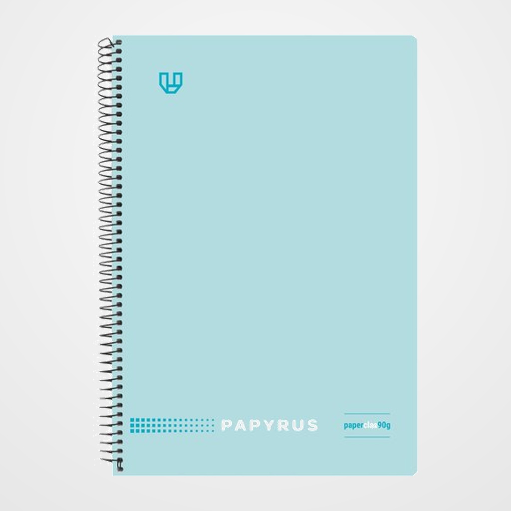 BLOC PAPYRUS UNICLASIC tapa PP 4º 80h LISO AZUL SOFT