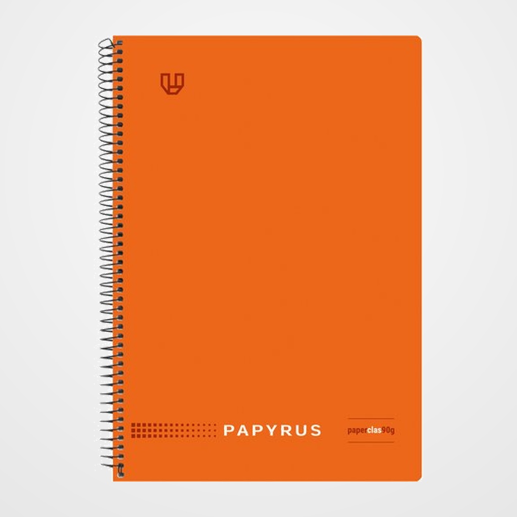 BLOC PAPYRUS UNICLASIC tapa PP 4º 80h LISO NARANJA