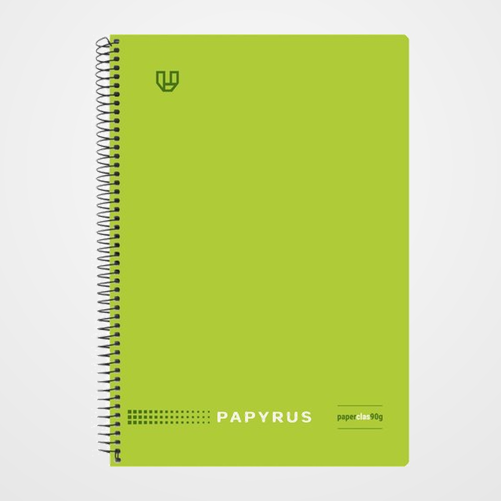 BLOC PAPYRUS UNICLASIC tapa PP 4º 80h LISO VERDE