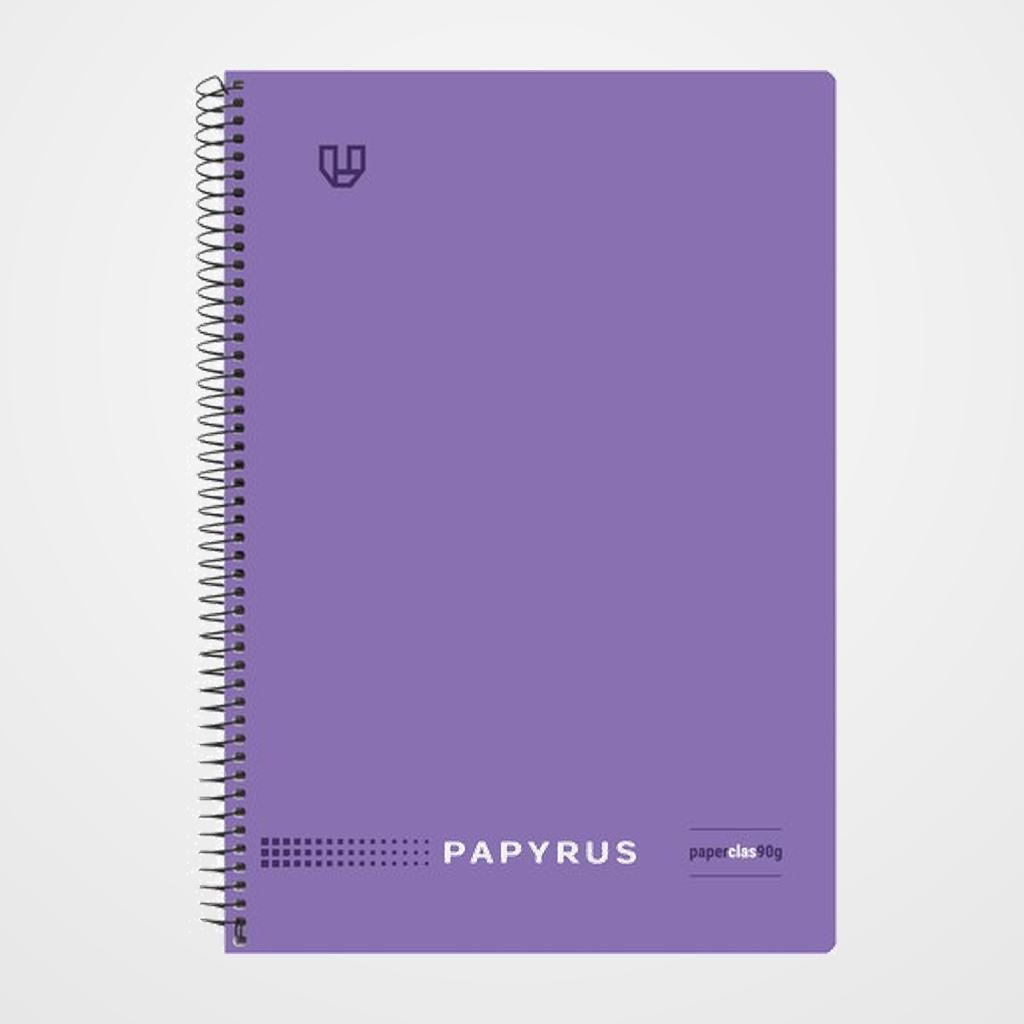 BLOC PAPYRUS UNICLASIC tapa PP 4º 80h PAUTA 3.5 VIOLETA