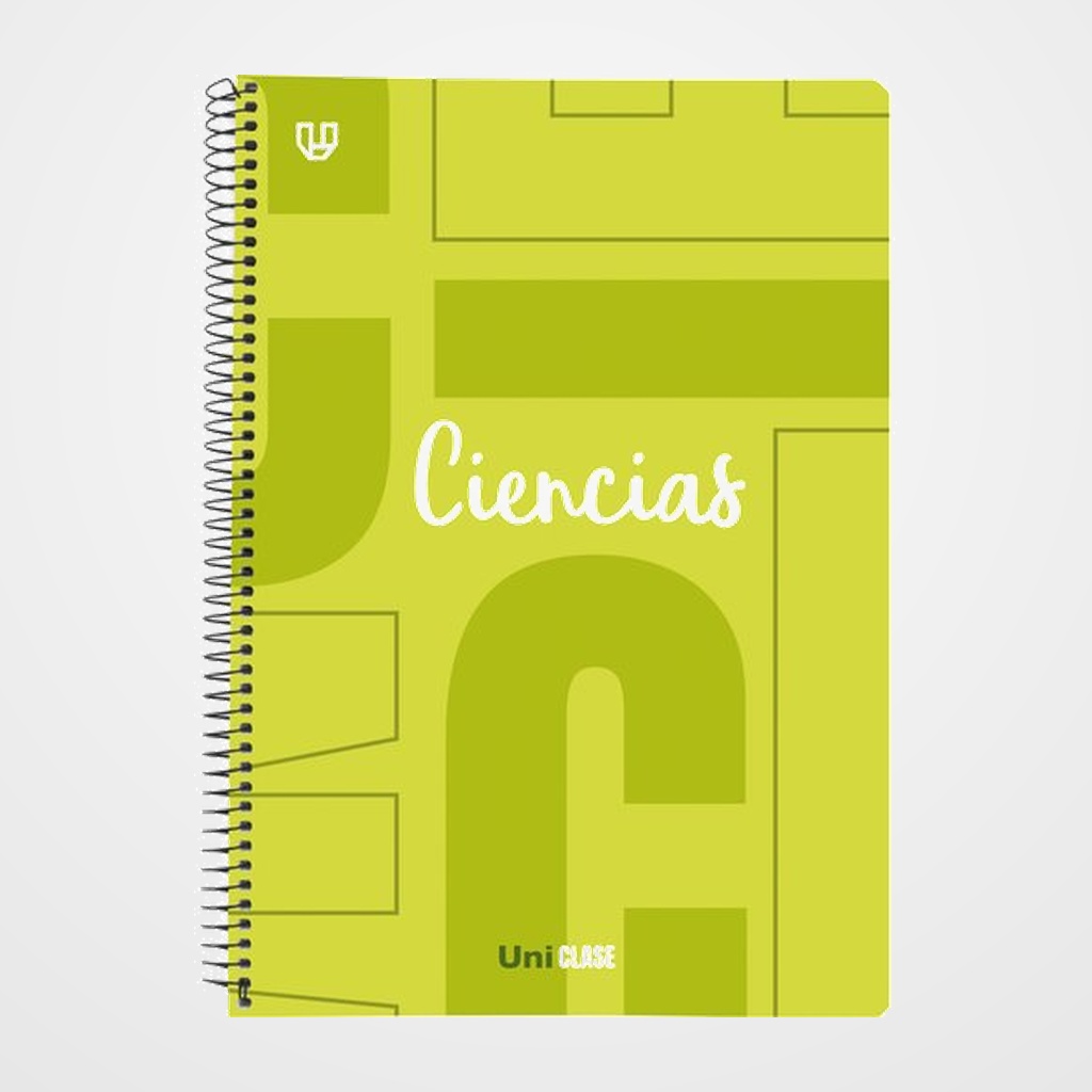 BLOC UNICLASE tapa PP Fº 80h CUAD. 4x4 90g CIENCIAS VERDE LIMA