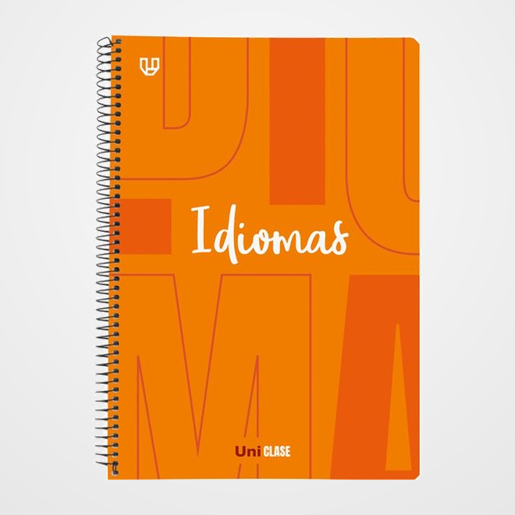 [10003324] BLOC UNICLASE tapa PP Fº 80h CUAD. 4x4 90g IDIOMAS NARANJA