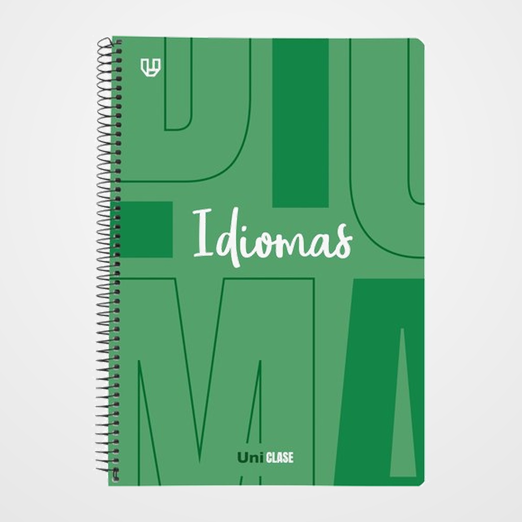 [10003321] BLOC UNICLASE tapa PP Fº 80h CUAD. 4x4 90g IDIOMAS VERDE