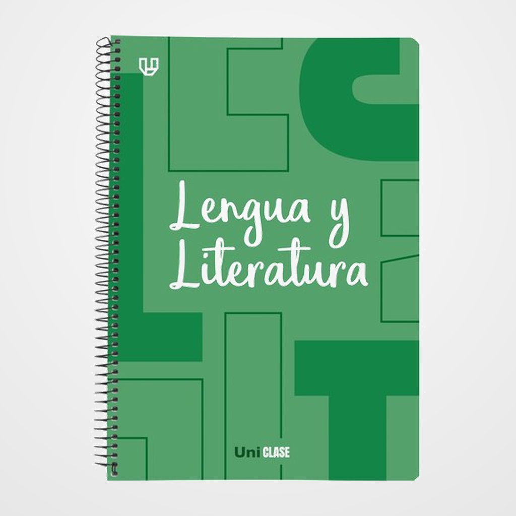 BLOC UNICLASE tapa PP Fº 80h CUAD. 4x4 90g LENGUA Y LITERATURA VERDE