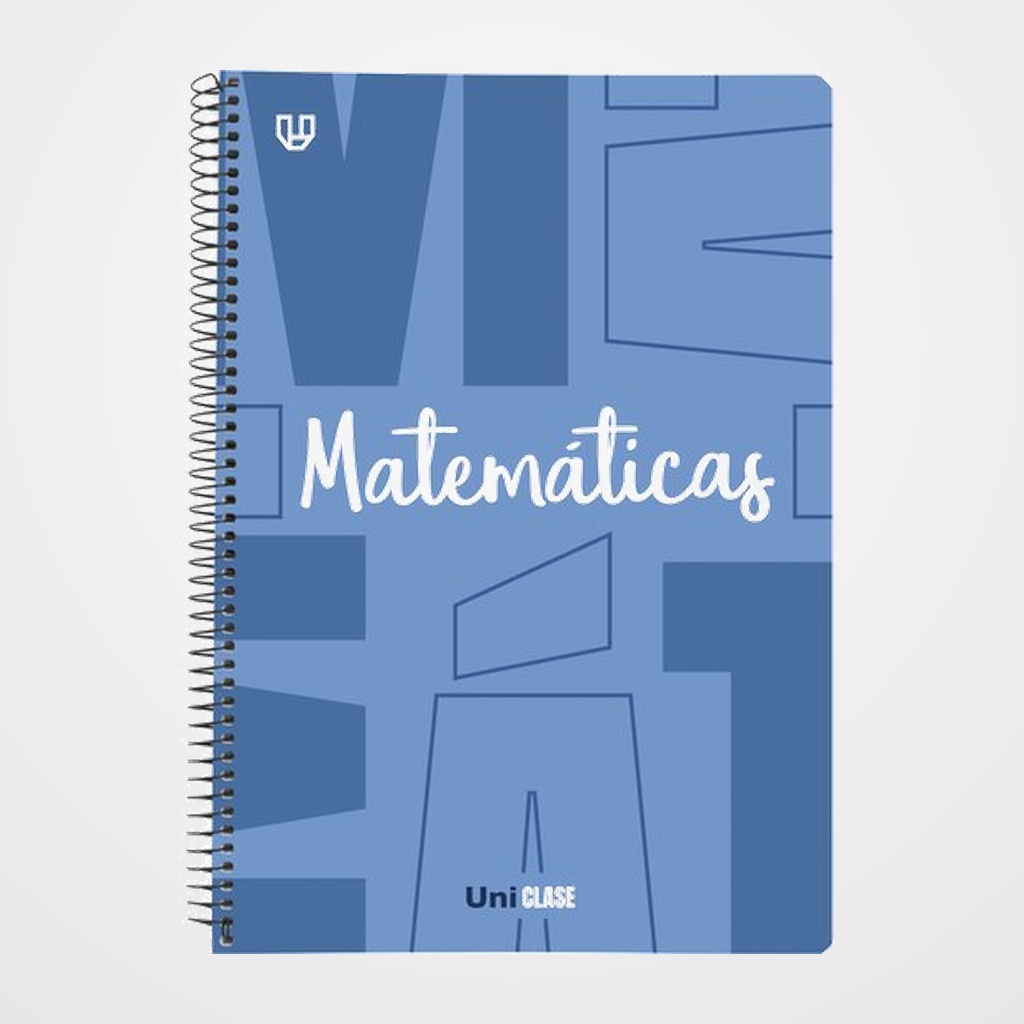 BLOC UNICLASE tapa PP Fº 80h CUAD. 4x4 90g MATEMATICAS AZUL