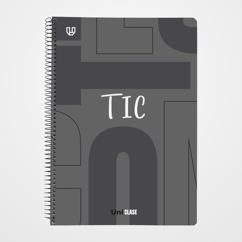 BLOC UNICLASE tapa PP Fº 80h CUAD. 4x4 90g TIC NEGRO