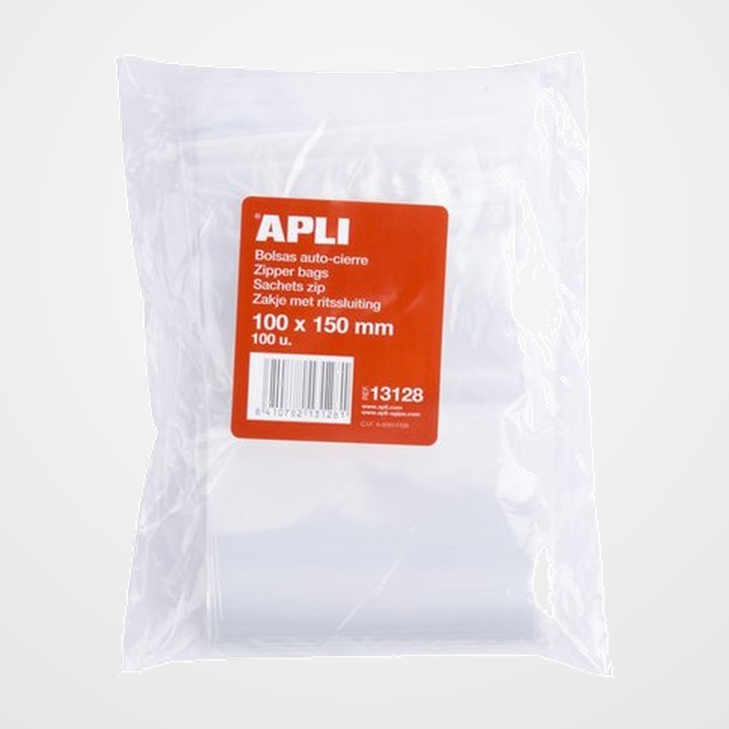 BOLSAS APLI AUTO-CIERRE 100x150 PAQUETE DE 100