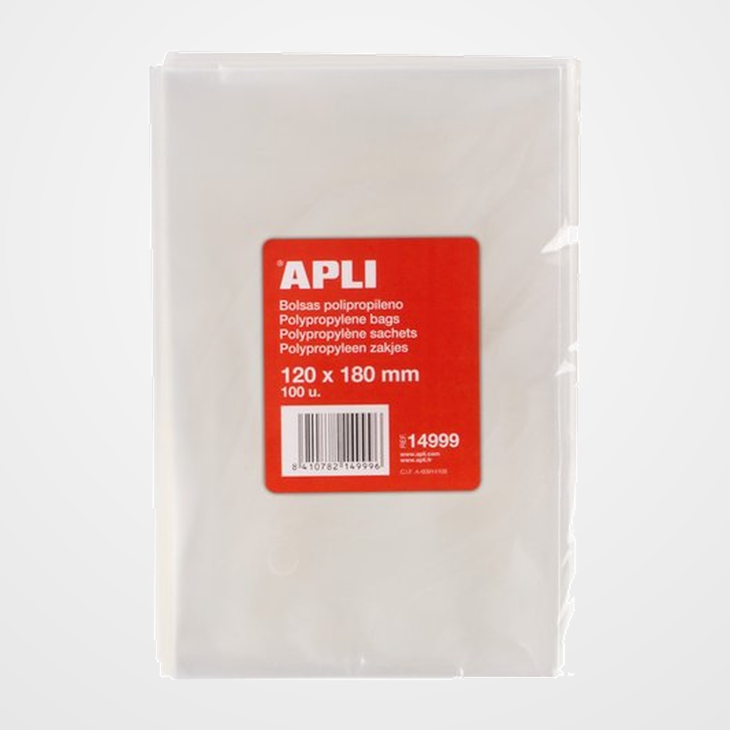 BOLSAS APLI POLIPROPILENO 120x180 BOLSA DE 100