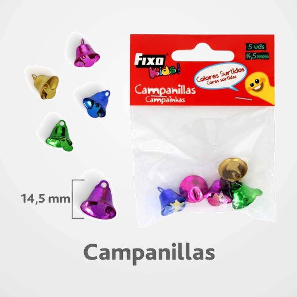 CAMPANILLAS FIXO KIDS SURTIDAS 14.5mm BOLSA de 5