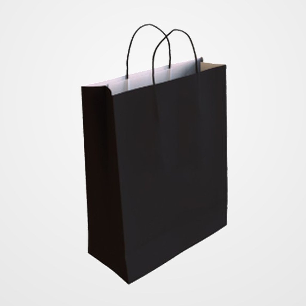 [11401404] BOLSA de PAPEL ANDINA CELULOSA BLANCA 40x46x18 cm NEGRO a GRANEL caja de 200