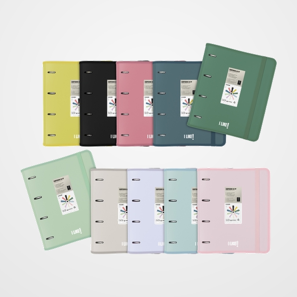 [10405424] CARPEBLOC GRAFOPLAS LIKE 3 PP SEMIRRIGIDO OPACO A4 4 an.MIXTAS 35mm con REC.80 hj. SURTIDO