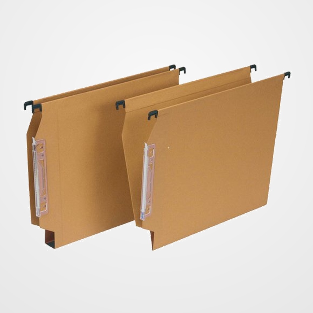 CARPETA COLGANTE GRAFOPLAS visor LATERAL  V  KRAFT 240g A4 PAQUETE de 50