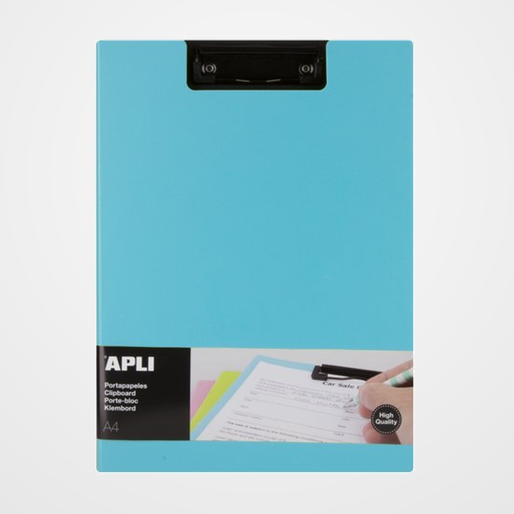 CARPETA con PINZA PORTABLOCS APLI PP FOAM A4 AZUL
