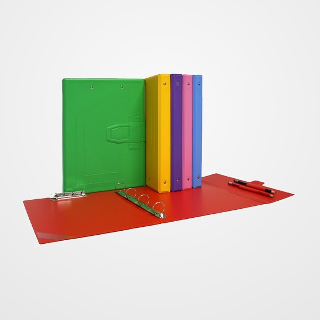 CARPETA de ANILLAS con PINZA MINICLIP SUPERIOR GRAFOPLAS Fº  4 an. 40mm SURTIDO