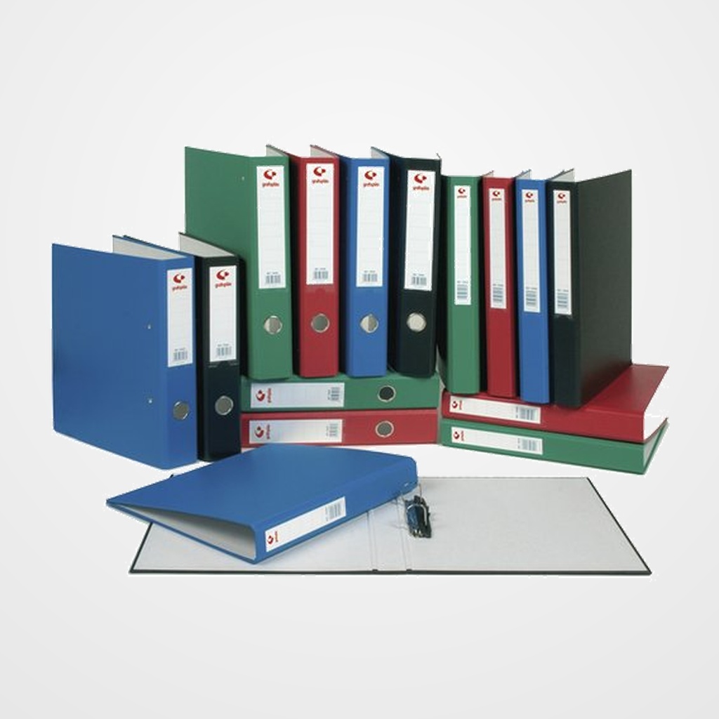 CARPETA de ANILLAS GRAFOPLAS CARTON FORRADO GRAFCOLOR Fº 2 an.MIXTAS 40mm NEGRO