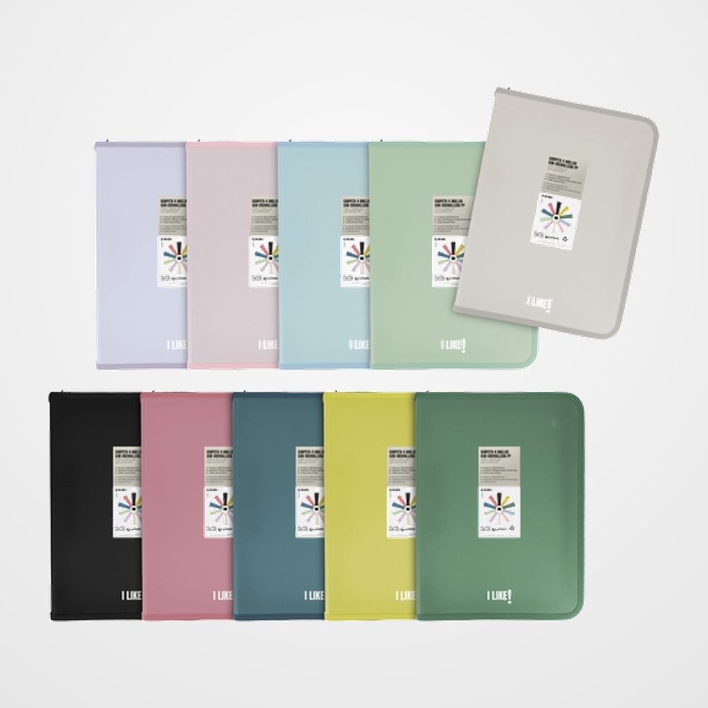 CARPETA de ANILLAS GRAFOPLAS LIKE 3 PP A4+ 4 an.MIXTAS 25mm CON CREMALLERA SURTIDO