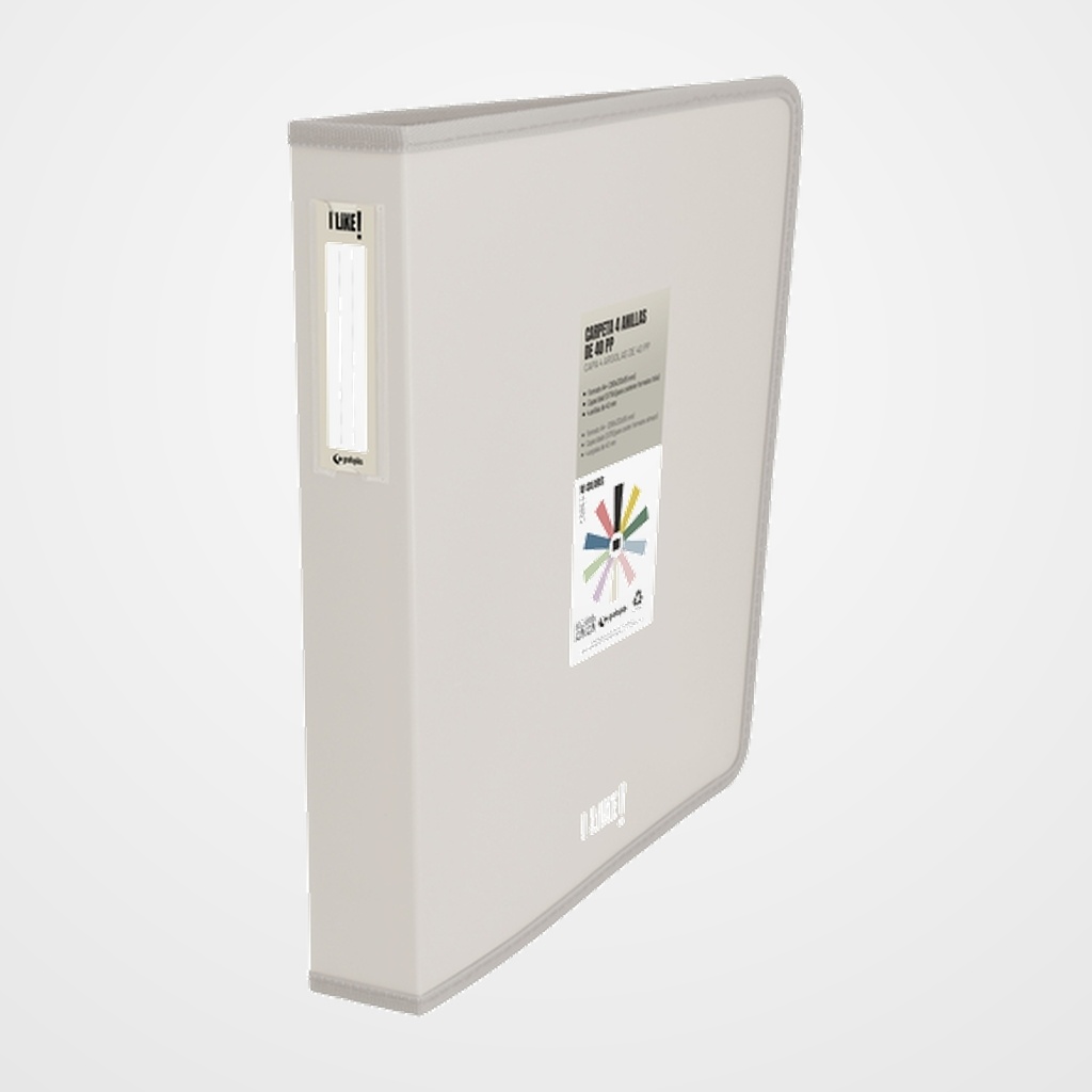 CARPETA de ANILLAS GRAFOPLAS LIKE 3 PP A4+ 4 an.MIXTAS 40mm ARENA