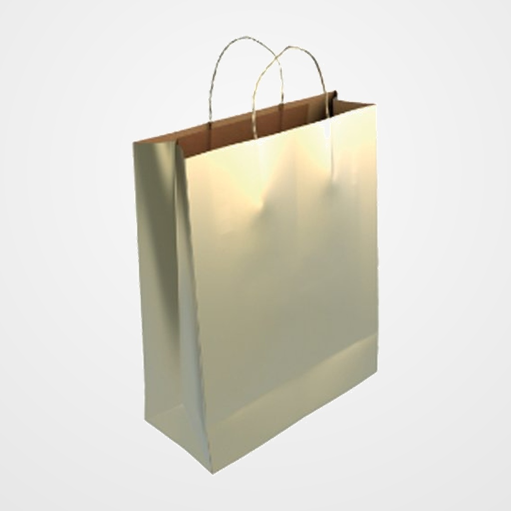 BOLSA de PAPEL ANDINA KRAFT LISO 40x46x18 cm CRUDO/ORO a GRANEL caja de 200