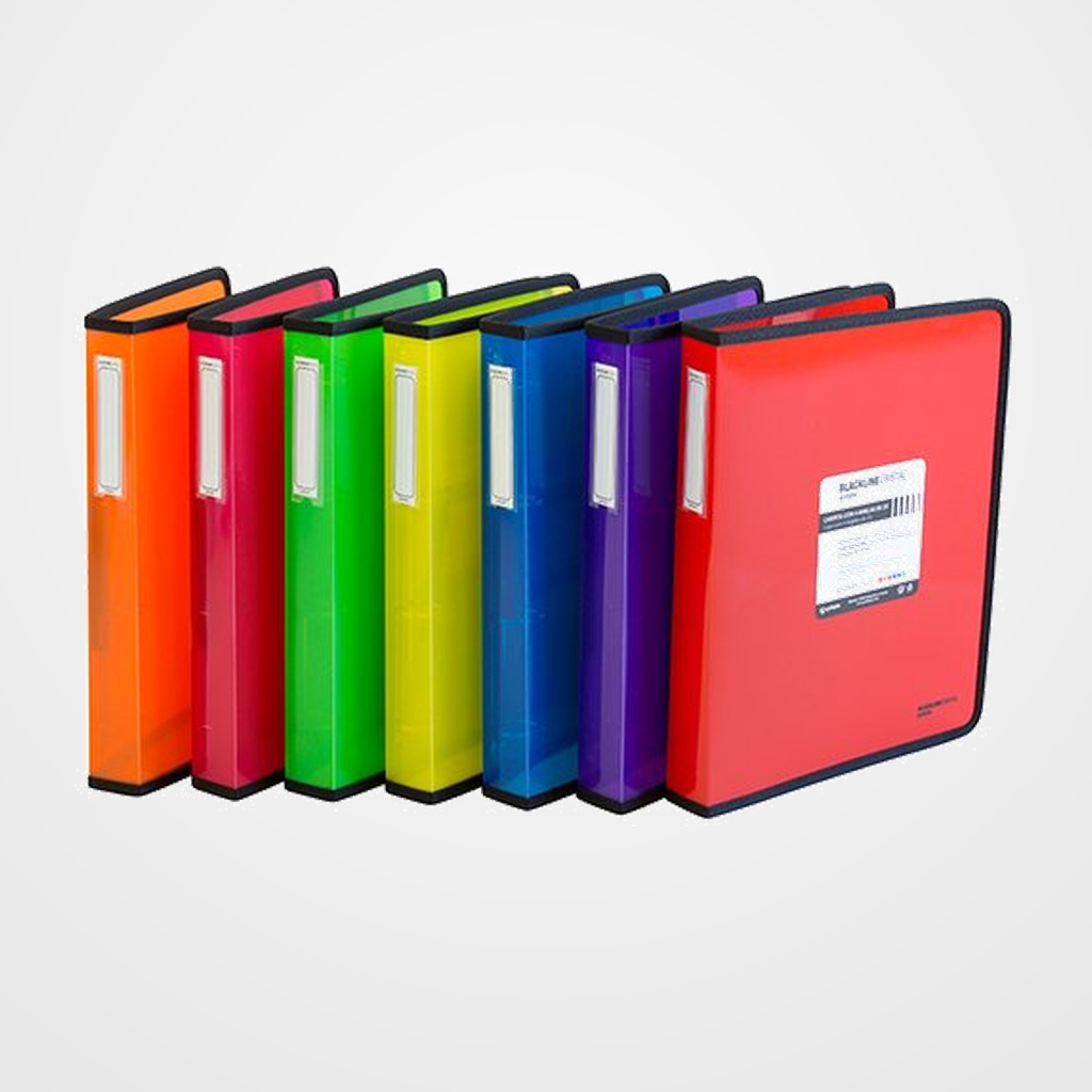 [10401065] CARPETA de ANILLAS GRAFOPLAS PP BLACKLINE A4+ 4 an.MIXTAS 40mm VERDE