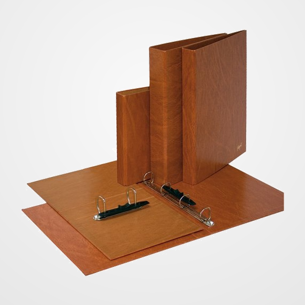 CARPETA de ANILLAS GRAFOPLAS PVC SIMIL CUERO Fº 4 an.MIXTAS 40mm CUERO