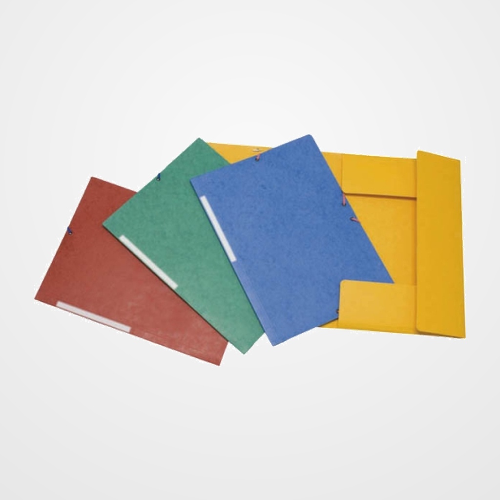 CARPETA de GOMAS y SOLAPAS GRAFOPLAS CARTON Fº CARTONGRAF ROJO