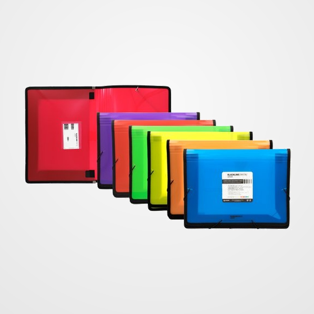 CARPETA de GOMAS y SOLAPAS GRAFOPLAS PP BLACKLINE MAXI A4+ NARANJA