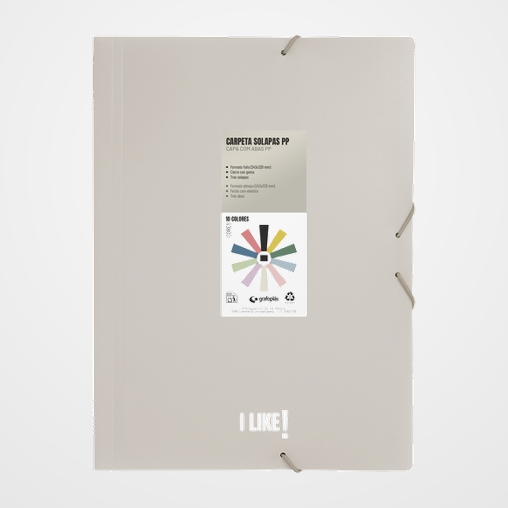 [10405410] CARPETA de GOMAS y SOLAPAS GRAFOPLAS PP LIKE 3 Fº ARENA