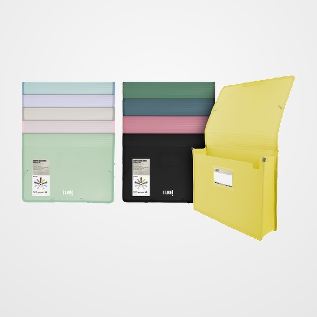 CARPETA de GOMAS y SOLAPAS GRAFOPLAS PP LIKE 3 MAXI A4+ SURTIDO