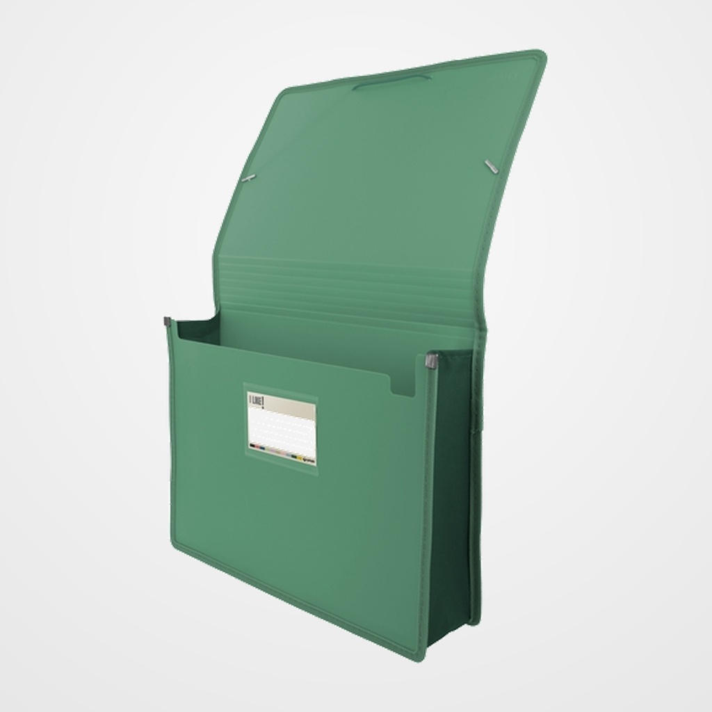 CARPETA de GOMAS y SOLAPAS GRAFOPLAS PP LIKE 3 MAXI A4+ VERDE OSCURO