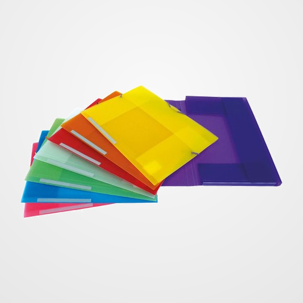 CARPETA de GOMAS y SOLAPAS GRAFOPLAS PP TRANS. COLORGRAF Fº FUCSIA