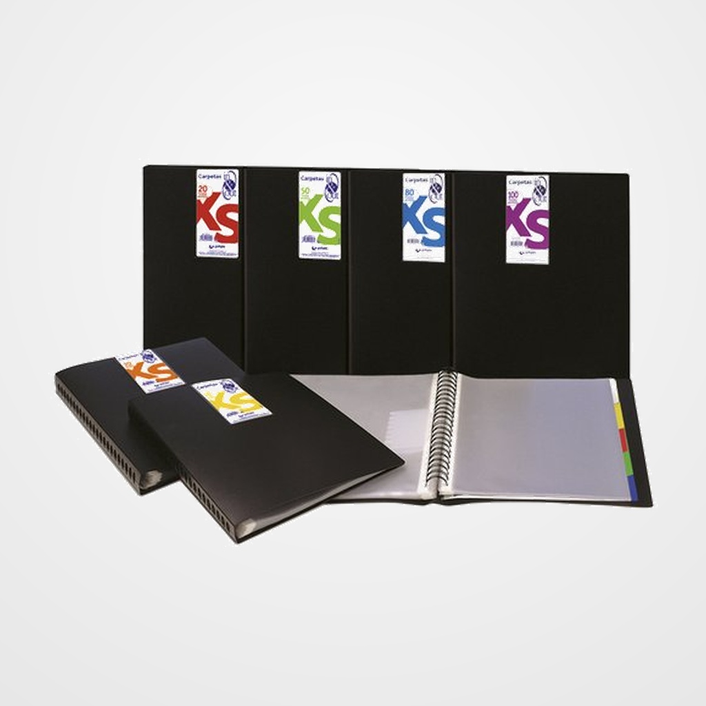 CARPETA FUNDAS (TARIFARIO) GRAFOPLAS ESPIRAL PP IN&OUT XS A4 20 F. OPACO NEGRO
