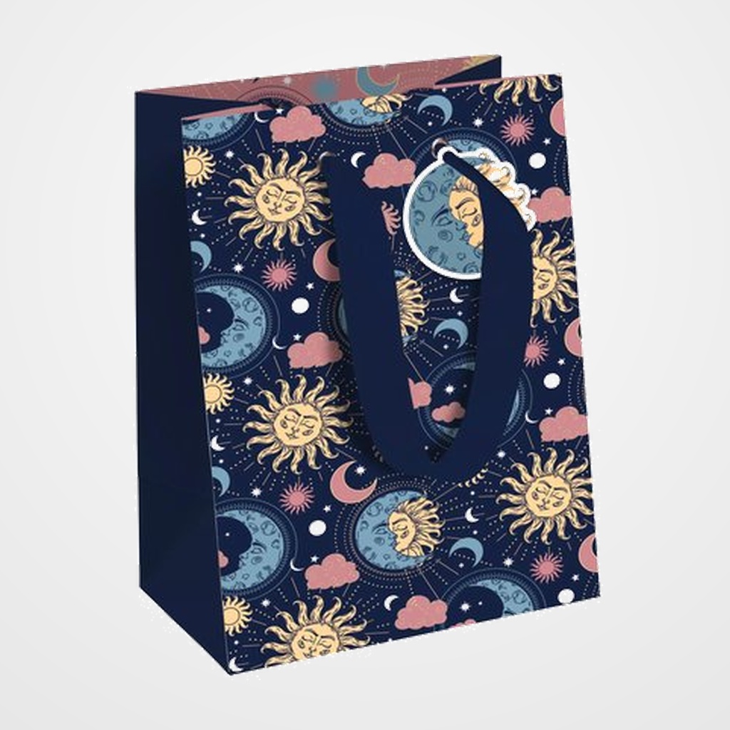 BOLSA de PAPEL CLAIREFONTAINE EXCELLIA DECORADO C/ASAS 25x22x10cm ASTRAL PACK DE 6